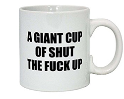 A Giant Cup Of Shut The Fuck Up Coffee Mug Adult Theme Gift