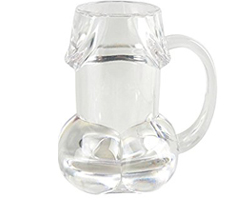 Drink Up Clear Pecker Mug Adult Theme Gift